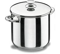 LACOR 40129 - Olla Super Alta con Tapa Vitrocor 28cm Acero Inoxidable