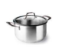 Lacor - 47024 - Cacerola con Tapa Origin, Acero inoxidable 18/10, Tapa Vidrio Templado, Válvula Salida de Vapor, 5.2 Litros, Apto para inducción, Apto para Lavavajillas, Apto para Horno, Ø24cm