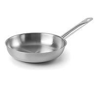 LACOR 51620 - Sartén Chef Acero Inoxidable, Gris, 24 cm - Uso Profesional | En acero inoxidable, para dorar, freír y saltear a diario; ideal para cocina profesional y uso diario en casa, muy práctico