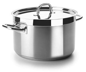 LACOR 54029s - Cacerola Alta Sin Tapa Chef Luxe 28 Cm Acero Inoxidable | En acero inoxidable, para guisos y cocciones uniformes; ideal para cocina profesional y uso diario en casa, para el día a día