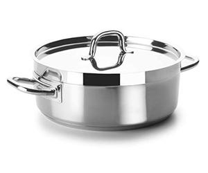 Lacor 54032s - Cacerola Sin Tapa Chef Luxe 32 Cm Acero Inoxidable | En acero inoxidable, para guisos y cocciones uniformes; ideal para cocina profesional y uso diario en casa, para el día a día