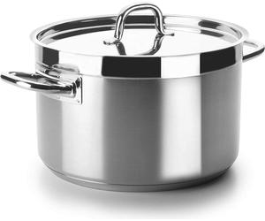 Lacor - 54046s - Olla alta sin tapa, línea Luxe, 45 cm, acero inoxidable