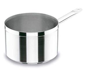 LACOR 54229 - Cazo Recto Alto Chef Luxe 28 Cm Acero Inoxidable - Cocina | En acero inoxidable, para salsas, leche y raciones pequeñas; ideal para cocina profesional y uso diario en casa