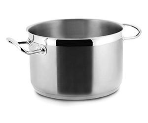 LACOR 57033 - Cacerola Alta Sin Tapa Eco Chef 32cm Acero Inoxidable | En acero inoxidable, para guisos y cocciones uniformes; ideal para cocina profesional y uso diario en casa, para el día a día