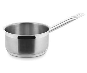 LACOR 57214 - Cazo Recto Eco Chef 14cm Acero Inoxidable - Uso Profesional | En acero inoxidable, para salsas, leche y raciones pequeñas; ideal para cocina profesional y uso diario en casa
