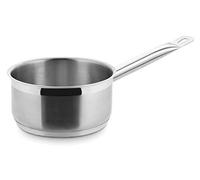 LACOR 57216 - Cazo Recto Eco Chef 16cm Acero Inoxidable - Uso Profesional | En acero inoxidable, para salsas, leche y raciones pequeñas; ideal para cocina profesional y uso diario en casa