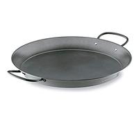 LACOR 60149 Paellera de Acero al Carbono, Antiadherente, Apta para cocina de Gas, Vitrocerámica, Electríca, Recubrimiento ecológico, Negro, 50 cm