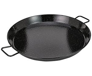 LACOR 60151 - Paellera Esmaltada, Negro, 50 cm - Cocina Profesional | Para arroces y paellas de gran formato; diseñado para acompañarte en tus preparaciones diarias con comodidad y buen resultado