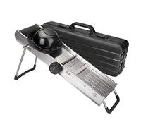 LACOR 60357 Mandolina, Con Protector y Cuchillas Giratorias Inox, Pies y mango Antideslizantes, Ideal para cortar Patatas, Verduras, Fruta, Cocina Profesional, Plateado, 45.5 x 22 x 10.5 cm