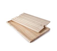 Lacor 60486 - Tabla Cortar Cocina, Tabla de Corte de Pan, Bandeja Recoge
