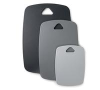 Lacor 60500 - Set 3 Tablas de Corte Grey - PP, BPA free, Utensilio de corte