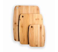 Lacor 60523 - Set 3 tablas de corte de Bambú 100% Natural, Tabla Cortar