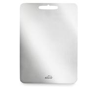 Lacor - 60770 - Tabla de Cortar Acero Inoxidable 18/10, 20 x 30 x 2,5 cm, Reversible, Higiénica, Alta Resistencia al Corte y al Calor, con Orificio para Colgar