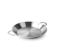 LACOR - 60834 - Paellera Inducción, Paellera Acero Inoxidable TriChef, Tecnología TriCapa, Asas Inoxidables, Inducción y Horno, 5 Raciones, Fácil Limpieza, Lavavajillas, ø de 34 cm y Altura de 5 cm