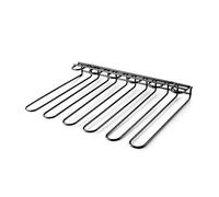 LACOR - 62255 - Soporte de Copas Due Black, Capacidad para 20 Copas, Fijación en Techo o Pared, Hierro, Color Negro, 45x32 cm