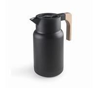 LACOR 62598 - Jarra Termo WOOD BLACK, Termo para Líquidos, Mantiene el Frío | En plástico apto para alimentos, para servir y conservar bebidas; doble pared aislante, con 1 L de capacidad, muy práctico
