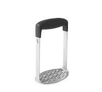 Lacor - 62897 - Aplastador de Patatas Cocidas, Prensa Patatas, Utensilios Cocina, Máxima Durabilidad, Robusto, Mango Ergonómico, Apto para el Lavavajillas, Acero Inoxidable 18/10, Negro