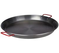 LACOR 63651 - Steel Pro Paellera Clásica de Acero al Carbono 50 cm, 14 Raciones, Apta para Gas, Vitrocerámica y Cocina Eléctrica, Negro