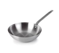 LACOR - 63828 - Wok Ferrum, Wok Hierro 100% Natural, Apto para Todo Tipo de Fuentes de Calor, Fabricado Artesanalmente, Alta Conductividad Térmica, Libre de PTFE y PFOA, Ø28 cm, Espesor 2 mm