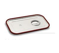 LACOR 66902 - Tapa con Silicona para Cubeta Gn 1/2 - Hostelería y Buffet | En silicona flexible, conserva el calor y evita salpicaduras; ideal para cocina profesional y uso diario en casa