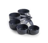 Lacor Set de 5 tazas medidoras 67036 – libre de BPA, apilables, ml y cups, vertedor, gris oscuro