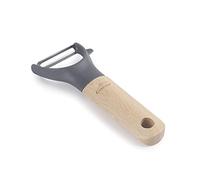 Lacor 68197 - Pelador de Patatas, Fruta y Verdura, Mango de Madera de Haya