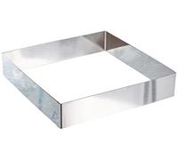 Lacor - 68441 - Molde Aro cuadrado 20x20 cms. Inox | En acero inoxidable, repostería con desmoldado fácil; ideal para cocina profesional y uso diario en casa, versátil y duradero