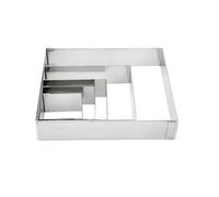 Lacor 68460 - Molde Aro cuadrado 6x6 cms. Acero Inoxidable - Repostería | En acero inoxidable, repostería con desmoldado fácil; ideal para cocina profesional y uso diario en casa, versátil y duradero