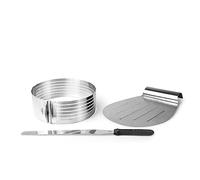 Lacor 68527 - Set 3 Utensilios, Set Cortatartas, Repostería, Aro ajustable