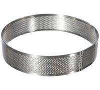 LACOR 68546 - Molde Reposteria, Aro Redondo Microperforado, 16cm x 3.5cm | En acero inox 18/10, repostería con desmoldado fácil; ideal para cocina profesional y uso diario en casa, versátil y duradero