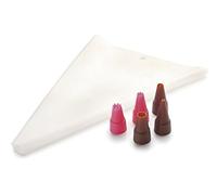 LACOR 68971 - Juego 5 Boquillas y Manga de Silicona 19x7x5 cm - Blanco