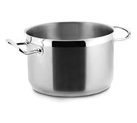 LACOR Cacerola Alta sin Tapa, INOX, Plata, 36 cm