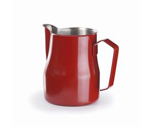 Lacor - Lechera Para Baristas En Acero Inoxidable, Rojo - Uso Profesional | En acero inoxidable, para calentar leche y salsas; ideal para cocina profesional y uso diario en casa, versátil y duradero