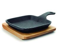 Lacor - Magma - Mini grill, 21 x 13.5 x 2.5 cm, negro - Menaje Profesional | Para un uso práctico y profesional en cocina; perfecto para el día a día en hostelería y en casa, cómodo de usar y de guardar