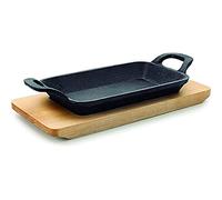 Lacor Magma - Mini plancha grill rectangular, 22.5 x 10 x 2.5 cm, negro