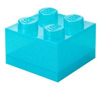 Caja de Almacenamiento Translúcida con Forma de Ladrillo (azul claro)