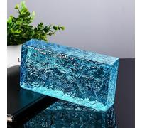 Ladrillos macizos de vidrio para modernos separadores de ambientes, paredes divisorias decorativas pulgadas, bloque de cristal transparente(D)