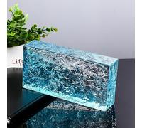 Ladrillos macizos de vidrio para modernos separadores de ambientes, paredes divisorias decorativas pulgadas, bloque de cristal transparente(L)