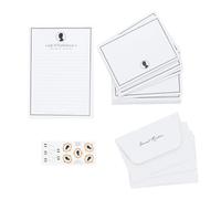 Lady Whistledown - Juego de papelería para escribir cartas, 20 hojas de papel A5 Lady Whistledown Society, 10 sobres, 10 calcomanías de lámina dorada, producto oficial de Bridgerton