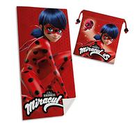Ladybug Toalla 140x70 Cm + Bolsa merienda de 24x22 Cm
