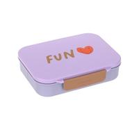LÄSSIG fiambrera infantil caja para desayuno sin BPA con separador extraíble/Bento-Lunchbox Little Gang Heart lilac