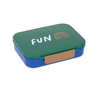 LÄSSIG fiambrera infantil caja para desayuno sin BPA con separador extraíble/Bento-Lunchbox Little Gang Rainbow green