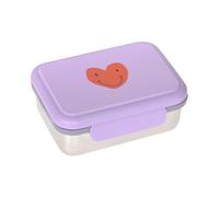 Lässig Fiambrera para niños de acero inoxidable Fiambrera para el desayuno sostenible para el jardín de infancia/Lunchbox Little Gang Heart lilac