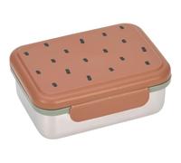 LÄSSIG Fiambrera para niños de acero inoxidable Fiambrera para el desayuno sostenible para el jardín de infancia/Lunchbox Happy prints caramel