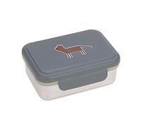LÄSSIG Fiambrera para niños de acero inoxidable Fiambrera para el desayuno sostenible para el jardín de infancia/Lunchbox Safari Tiger