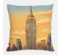 Laewaele Funda Cojin 55 x 55 cm Fundas Cojines Nueva York Cojines para Sofa Decor Lino Almohada Juego, Cremallera Oculta, Primavera Decorativa para Hogar Sofá Silla Cama Sala de Estar Amarillo S#1081