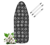 LaFleurs Funda Tabla de Planchar 120x40, Algodón Funda Plancha Universal Ajustable para Plancha de Vapor, Funda Mesa Plancha para 110-122cm x 30-40cm Tabla de Planchar, Planchado Rápido, M