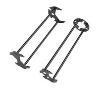 Lagomloot 2 llaves multifuncionales para lavabo de fregadero, llave hexagonal de cuatro mandíbulas giratoria de 360 grados para espacios reducidos, herramienta de fontanería de acero de aleación para