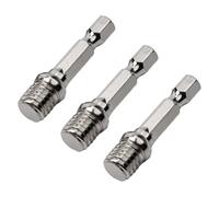 Lagomloot 3 adaptadores de varilla de conexión de disco de pulido M10, extensión de portabrocas de vástago hexagonal de 1/4 para destornillador de almohadilla de lijado de taladro eléctrico