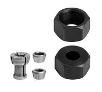 Lagomloot Adaptador de portabrocas M17, convertidor de buje dividido de carburo para grabado y recorte, 6/6,35/8/9,5/10 mm con tuerca